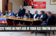 İŞTE YENİCE AK PARTİ ASİL VE YEDEK İLÇE YÖNETİM LİSTESİ